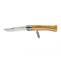 Нож OPINEL №10, нержавеющая сталь, рукоять из бука, со штопором Нож OPINEL №10, нержавеющая сталь, рукоять из бука, со штопором