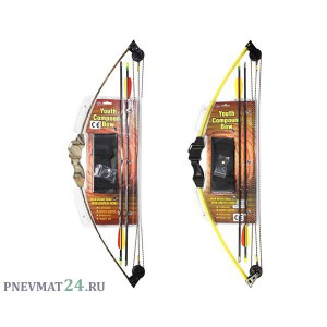 Детский блочный лук Man Kung MK-CB008, 4,5 кг, 84 см (желтый)